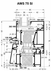 Aluminium joinery  - AWS 75SI