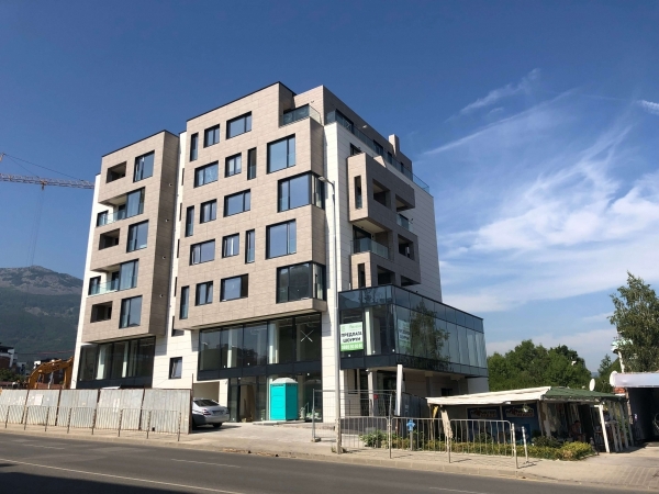 residential building with shops